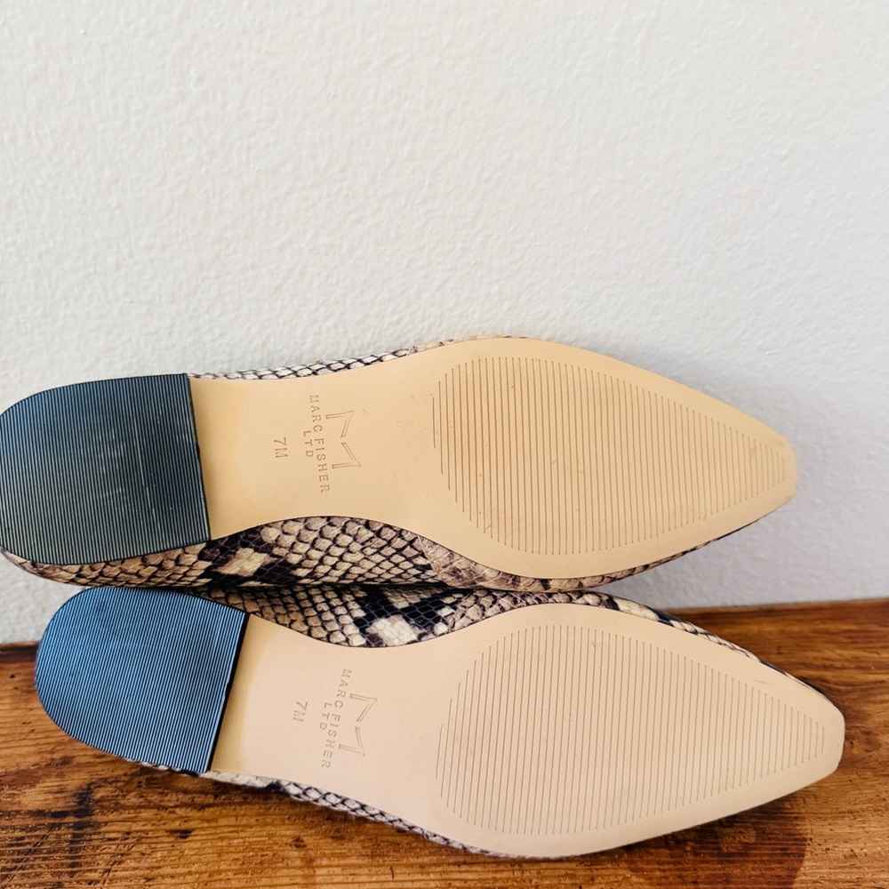 Marc Fisher LTD Enaba Square Toe Loafer in Snakeskin Print - Picture 6 of 8